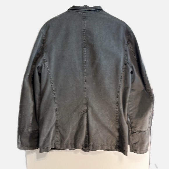 DKNY Men’s Utility / Military Style Button-Down Jacket Grey/Green Color, Size LG - Picture 4 of 10